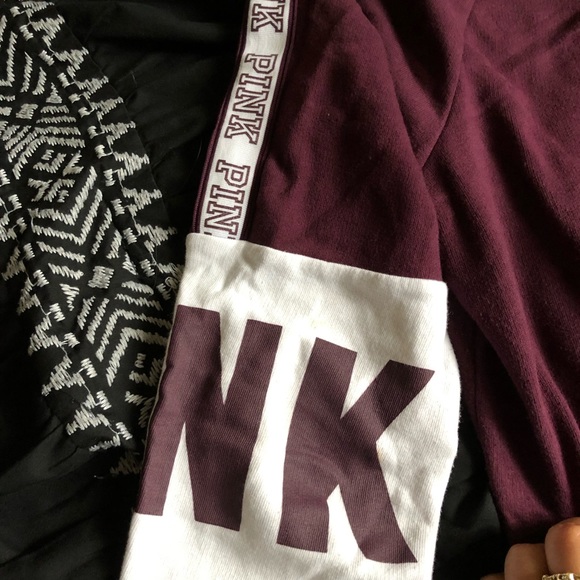 Burgundy PINK zip hoodie - Picture 6 of 6